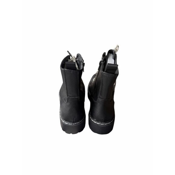 UNIONBAY Hayden Boots Size 8.5 Black Rhinestone Fashion Combat NEW - Picture 5 of 8
